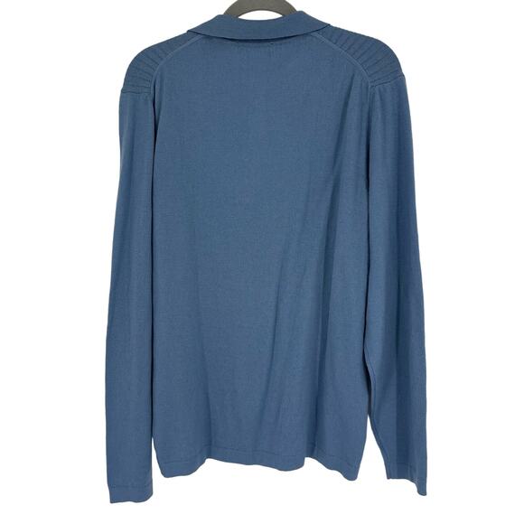 Vintage Metropolitan by Lord & Taylor 100% Merino Wool Sweater Blue  XL - Picture 2 of 10